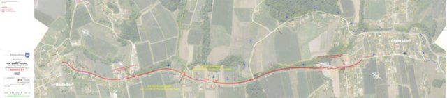 Der Plan des neuen Radweges