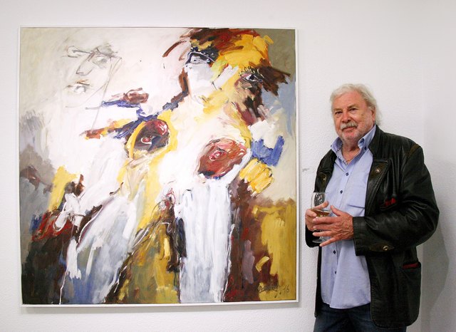 Cäsar W. Radetzky mit seiner Arbeit „Anatomie eines Herbstabends" aus dem Jahr 2016.