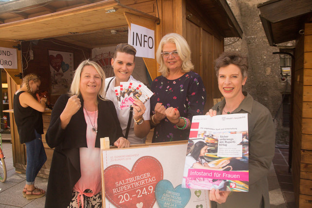 Gaby Stadler/Altstadtmarketing, Beraterin Rebecca Morokutti, Vizebürgermeisterin Anja Hagenauer und Frauenbeauftragte Alexandra Schmidt. | Foto: Stadt Salzburg/Jakob Knoll