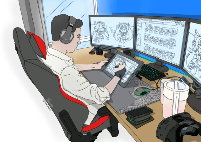 An seinem Werk „Drawing of Myself Drawing“ hat Lukas Riedl mehr als 60 Stunden gearbeitet. | Foto: Lukas Riedl