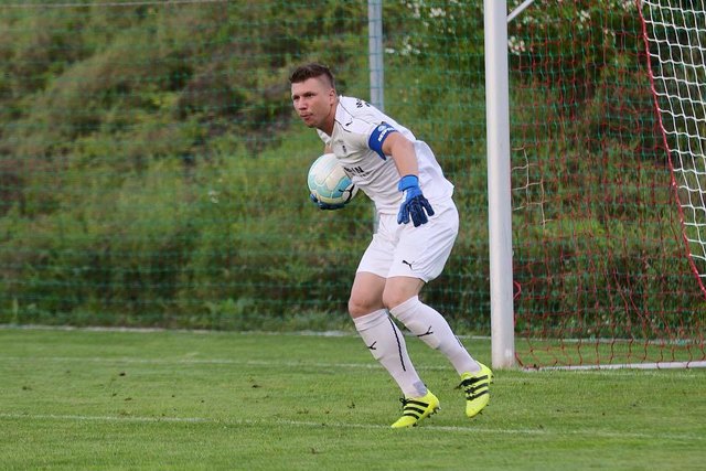 Tormann Patrick Gösslbauer und seine Krottendorfer sind weiterhin ungeschlagen. | Foto: SV Krottendorf