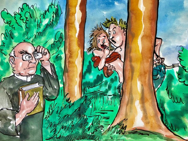 Beim Tête-à-tête im Wald und im Auto ist man durch Wildkameras und Spaziergänger (Pilzsucher) auch nicht immer unbeobachtet.