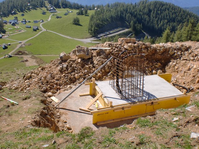 Winterfit: Trasse und Fundamente für die neuen Lifte sind fertig. Ab 15. Oktober wird der Lift gebaut.