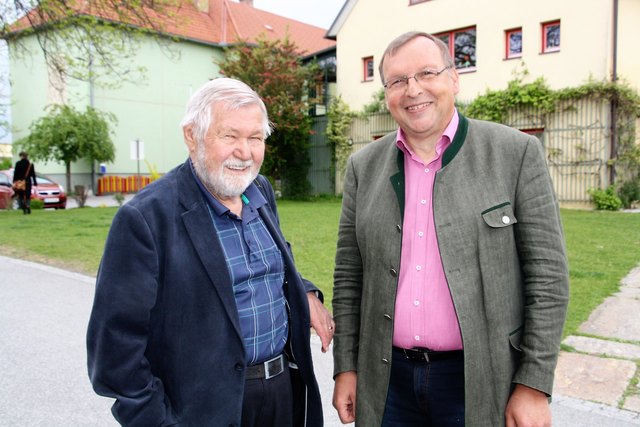 Gerhard Schloffer/KMB und Gerald Lapanje/Pfarrgemeinderat laden zum Benefizabend in Hausmannstätten