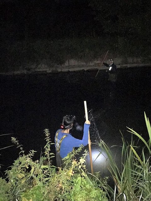 Verein Rette (d)ein Huhn: Nina Hofstädter - Gerette Gans aus dem Wiener Neustädter Kanal
Nächtliche Aktion | Foto: © Rette (d)ein Huhn