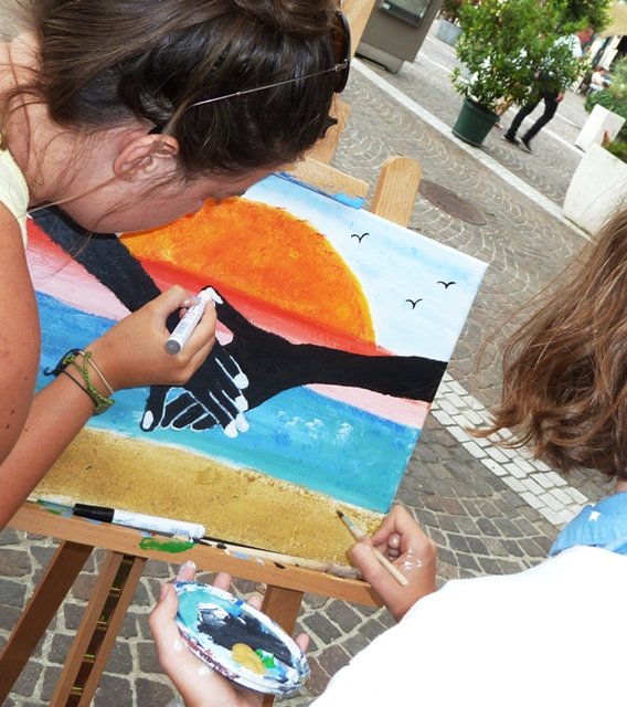Arbeiten im Teamwork - ganz spontan...