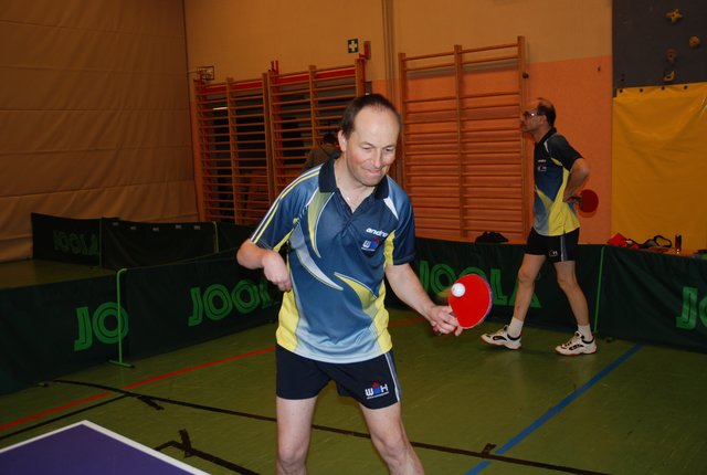 Andreas Thomasberger war der Mann des Abends des Teams III, indem er in Runde zwei sowohl alle seine drei Einzelspiele als auch das Doppel mit Karl Stöckl für sich entschied. | Foto: TTC Intersport Frühstückl Tamsweg