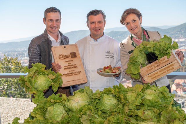 Ehrung: M. Hillebrand, Ch. Widakovich (m), M. Pein | Foto: Suppan/Lk-Stmk