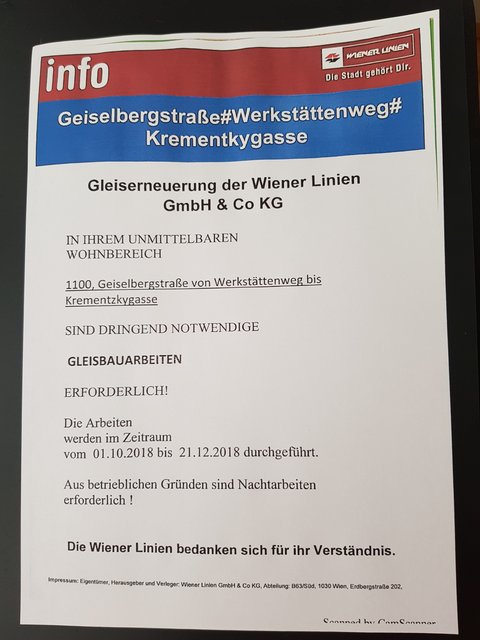 Foto: Wiener Linien informieren