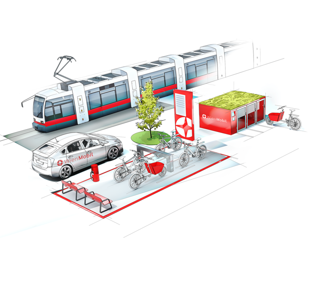 Ein Knotenpunkt für E-Fahrzeuge befindet sich am Simmeringer Platz. | Foto: Wiener Linien