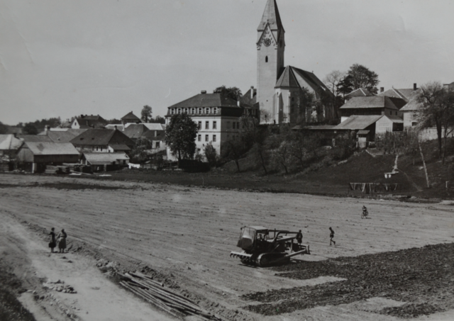 Bau der Sportanlage im Jahr 1956. | Foto: Union Bad Zell