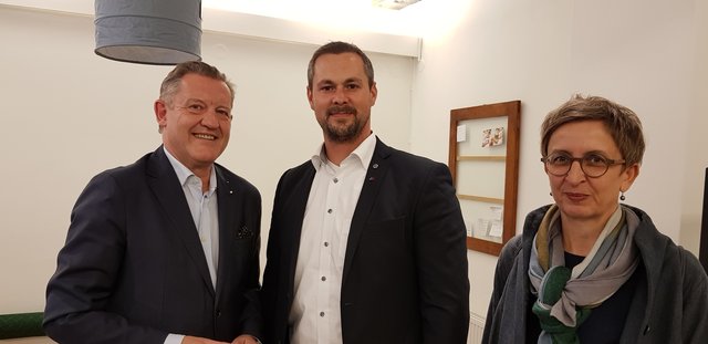 Gerald Polzer mit Rene Berghammer und Elke Wagner. | Foto: Medienfrau