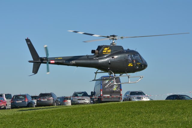 Mit der Heli Line konnte man im Helikopter eine Runde über das Mostviertel drehen.