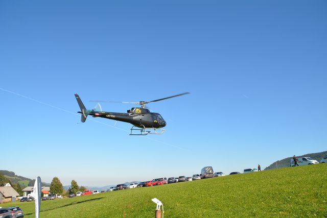 Mit der Heli Line konnte man im Helikopter eine Runde über das Mostviertel drehen.