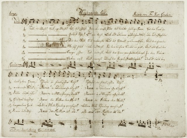 Joseph Mohr, Autograph um 1820 | Foto: Salzburg Museum/Museumsverein