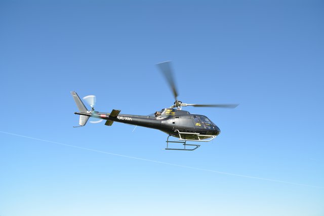 Mit der Heli Line konnte man im Helikopter eine Runde über das Mostviertel drehen.