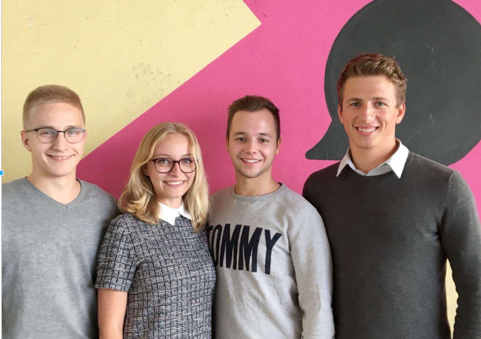 Sebastian Miegl, Katharina Riederer, Christoph Müller und Johannes Sablatnig