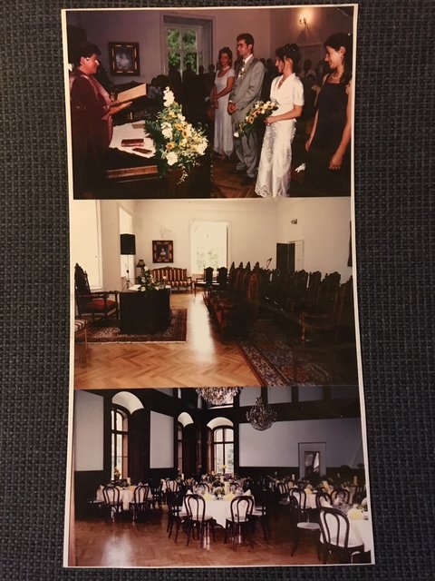 Monika Ries und Gerwald Schwaner waren die ersten, die im Schloss in Margarethen am Moos heirateten. | Foto: Ries