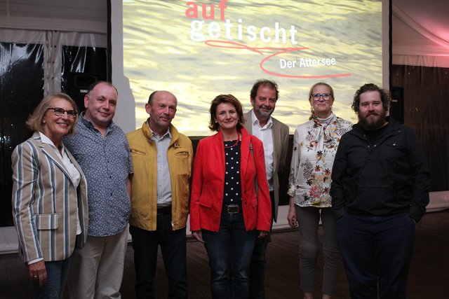Claudia Pöchlauer, Erich Weidinger, Norbert Haberl, Rosi Huber, Claus Müller, Poldi Aichinger und Matthias Göttfert (v.l.).