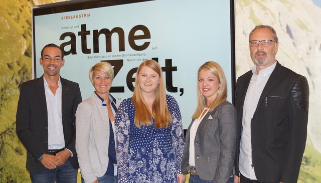 Thomas Winkler, Eva Haselsteiner, Fanny Brommer, Sandra Gutternig und Otto Trauner.
