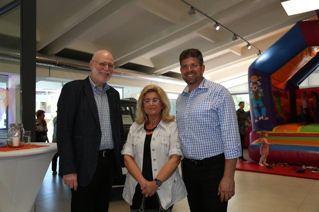 Peter Bachmeier mit Gattin und Alois Sparer.