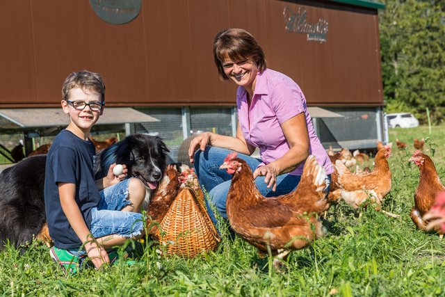 Am Welternährungstag: Manuela Berger aus Tröpolach ist eine jener Kärntner Bauern, die Kinder am heutigen Aktionstag informieren | Foto: Landwirtschaftskammer