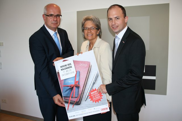 Gremialobmann Andreas Auer, Landesrätin Petra Bohuslav und Gremialgeschäftsführer Andreas Hofbauer.