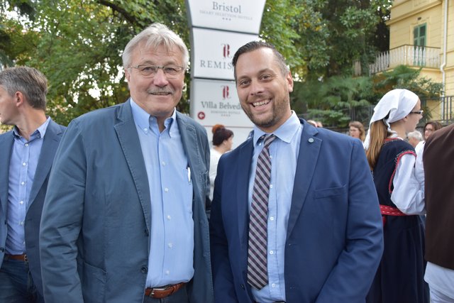 Bgm. Stefan Visotschnig mit seinem Amtskollegen aus Lovran, Bojan Simonic (re.)