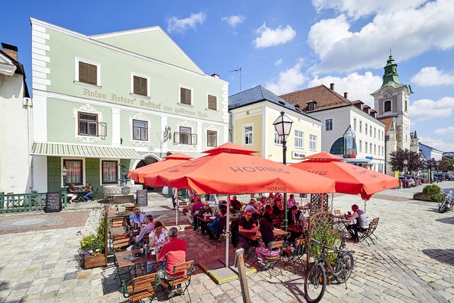 Gastgarten in der Zwettler Innenstadt
