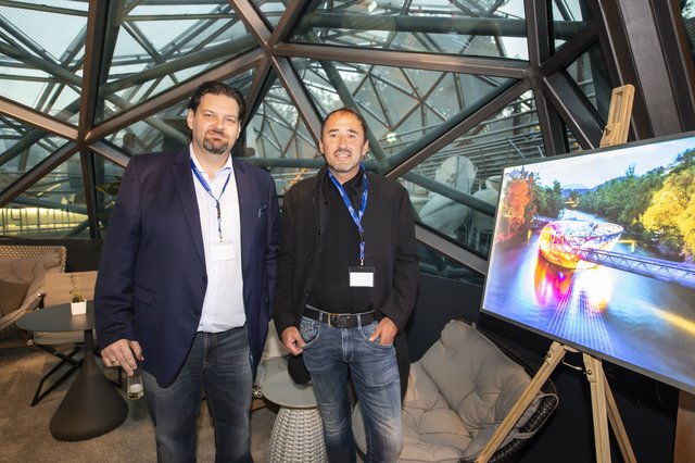 Feier trifft Charity: Werner Eichinger (l.) und Harry Schiffer