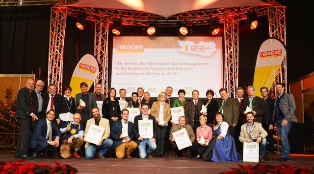 Das Siegerfoto aus dem Jahr 2016. Welche Projekte werden den Kärntner Regionalitätspreis 2018 gewinnen?