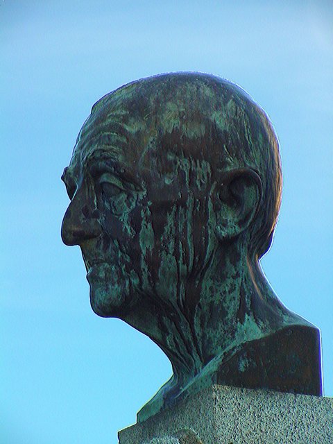 Eine Büste zu Ehren Anton Bruckners.