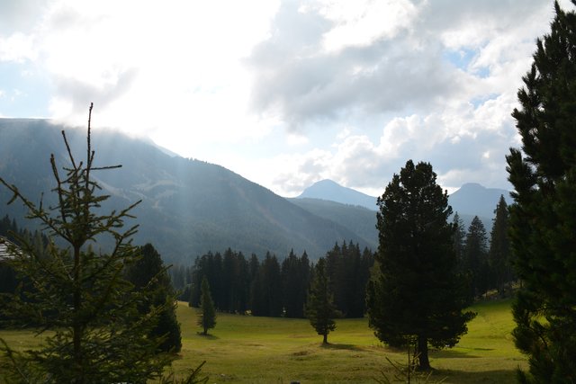 Schöner Spaziergang von der Maierl Alm nach Obereggen im Eggental.