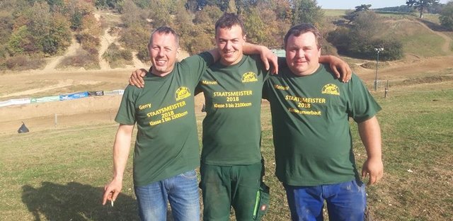 Sieger: Gerald Stangl, Obmann Manuel Weninger und Manuel Posch.