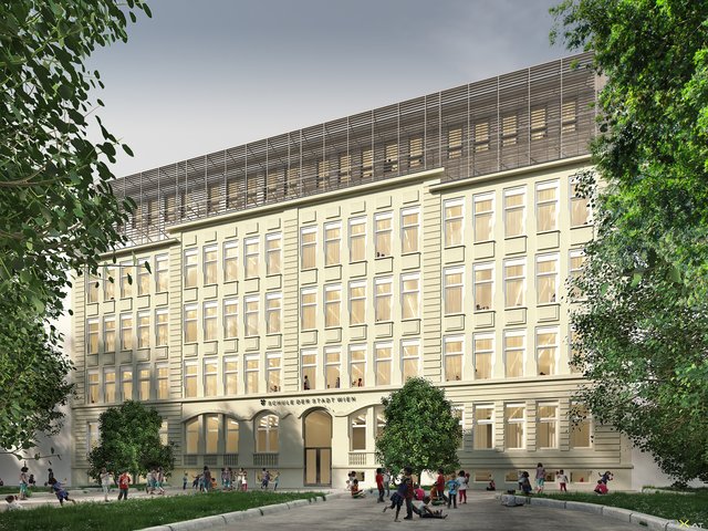 Die Neue Mittelschule Wiesberggasse wird ab 2019 saniert und ausgebaut. Die Schüler werden dafür ausquartiert.