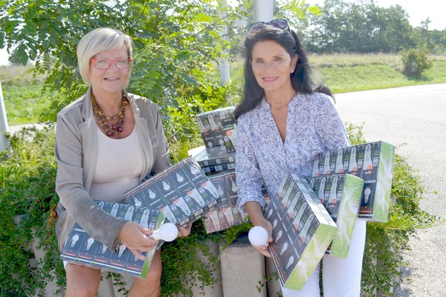 Bürgermeisterin Ingrid Salamon und Umweltstadträtin Rafaela Strauß: Die Umstellung auf LED-Lampen brachte für die Stadt große Kostenersparnisse.