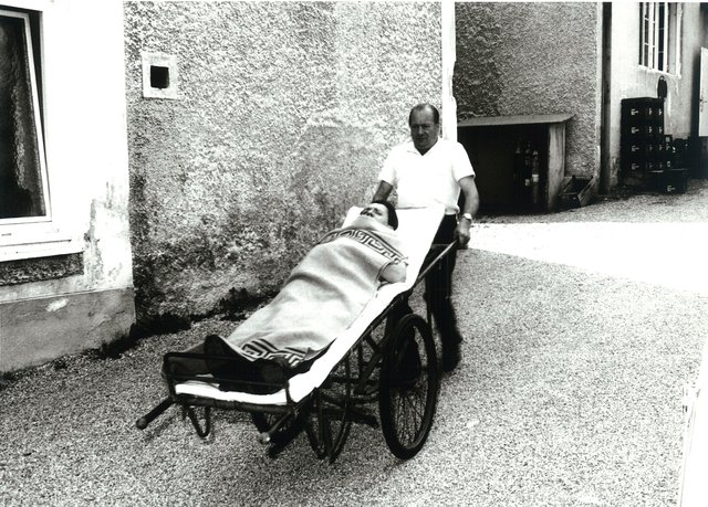 Patiententransport im alten Krankenhaus Gmunden. | Foto: gespag