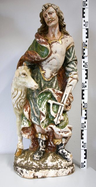 Die Skulptur des heiligen Hubertus wurde in der Kitzbüheler Ache in St. Johann gefunden.
