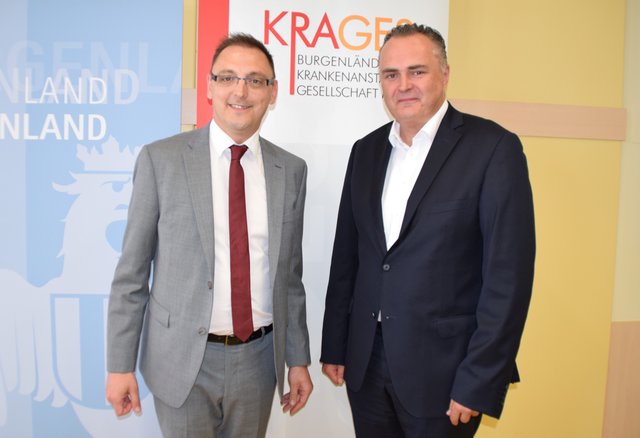 KRAGES-Geschäftsführer Harald Keckeis und Landesrat Hans-Peter Doskozil