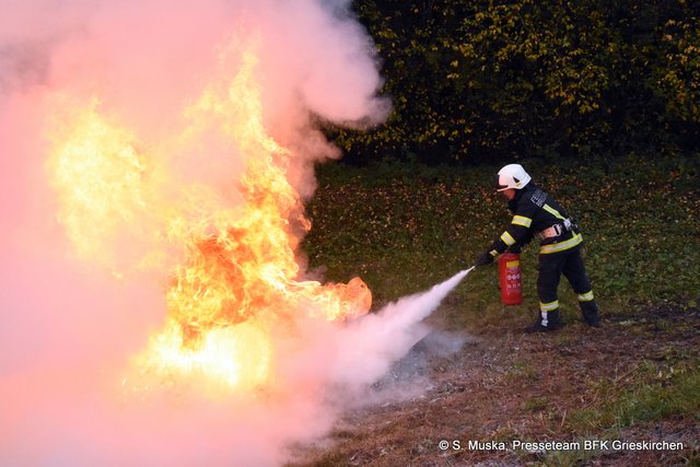 Tragbare Feuerlöscher.