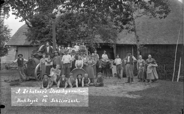 J. Zehetners Dreschgarnitur am Hochkogel in Oberschlierbach.