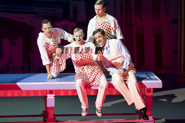 Adam Cooper, Calum Flynn, Rico Salathe, Marc Lamberty (Fred Graham/Petruchio) | Foto: © Werner Kmetitsch 