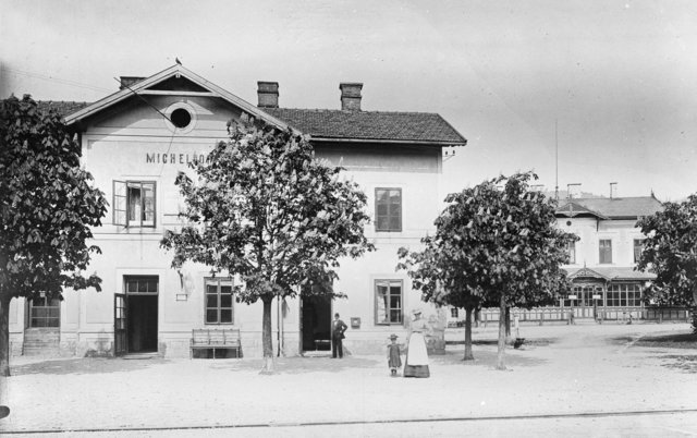 Bahnhof Micheldorf mit Gh. Mackinger