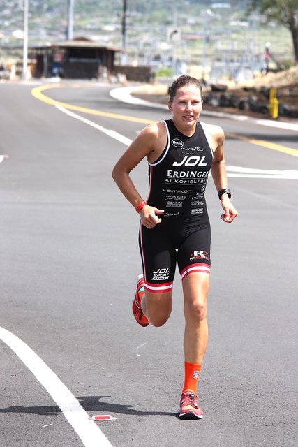 Sabrina Exenberger auf der Laufstrecke.