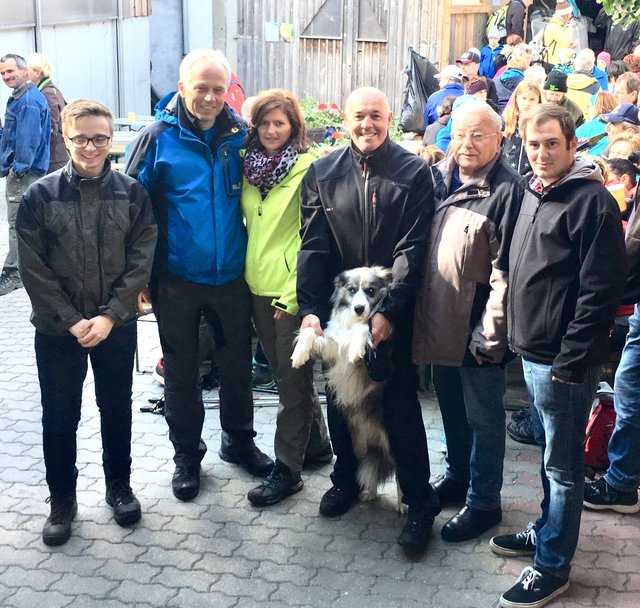 Am Wandertag: Felix Kummer, Gerald Derkits, Martina Derkits, Georg Rosner, Gerd Dirmüller, Markus Schranz | Foto: ÖVP