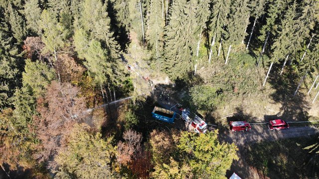 Blick von oben: Die Übung fand am Schartnerkogel statt. | Foto: BFVGU
