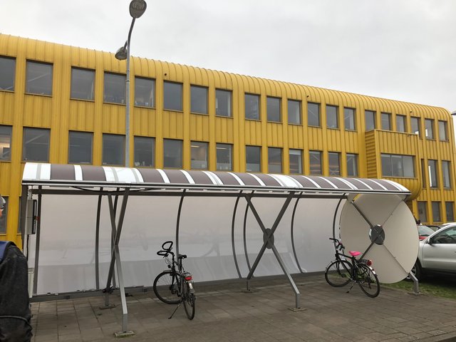Biegsame PV-Anlage.