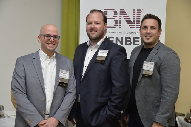 Beim Netzwerken: Georg Schranz, Sascha Fleischacker und Andreas Karner | Foto: Foto Muik
