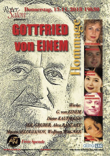 Gottfried von Einem und seine Nachfahren - eine Hommage | Foto: © Foto: CS Archiv, Elfi Oberhuber, privat; Plakat: OESTIG