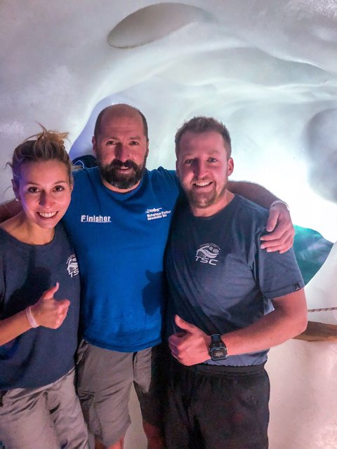 Eva Hergel, Josef Köberl (Organisator) und Philipp Tiefenbrunn (v.l.) beide TSC Landeck-Zams.